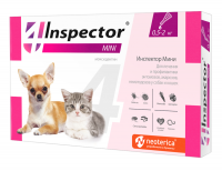 Inspector (Инспектор) Mini капли от блох, клещей и глистов для кошек и собак весом от 0,5 до 2 кг, 1 пипетка
