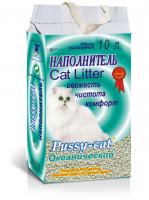 Наполнитель впитывающий Pussy-Cat (Пусси-Кэт) Cat Litter океанический для кошачьего туалета