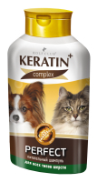 Keratin (Кератин) Perfect шампунь для всех типов шерсти кошек и собак, 400мл