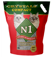 Наполнитель N1 (№1) Crystals Compact комкующийся минеральный для кошачьего туалета