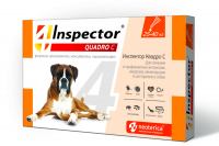Inspector (Инспектор) Quadro C капли от блох, клещей и глистов для собак весом от 25 до 40 кг, 1 пипетка