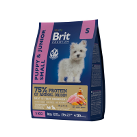 VAFO PRAHA Brit Premium (Брит Премиум) Dog Chicken Junior & Puppy Small сухой корм с курицей для щенков мелких пород. Цены, купить в интернет-зоомагазине ЗОКВА-ВЕТ с доставкой