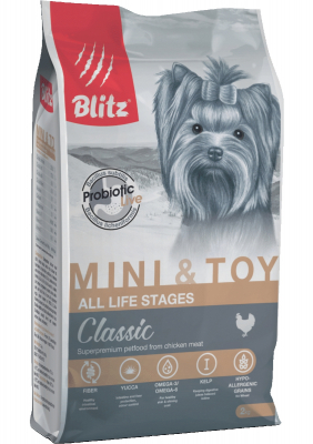 Provimi Petfood Rus Сухой корм Blitz Classic для собак мелких и миниатюрных пород всех возрастов. Цены, купить в интернет-зоомагазине ЗОКВА-ВЕТ с доставкой