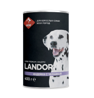 Landor Dog Turkey Adult влажный корм паштет с индейкой и черникой для взрослых собак всех пород