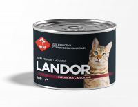 Landor Cat Sterilised Partridge Adult влажный корм с куропаткой и клюквой для взрослых стерилизованных кошек