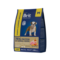 VAFO PRAHA Brit Premium (Брит Премиум) Dog Chicken Junior & Puppy Medium сухой корм с курицей для щенков средних пород. Цены, купить в интернет-зоомагазине ЗОКВА-ВЕТ с доставкой