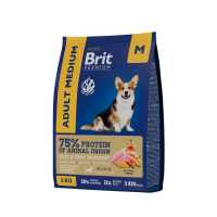 Brit Premium (Брит Премиум) Dog Chicken Adult Medium сухой корм с курицей для взрослых собак средних пород