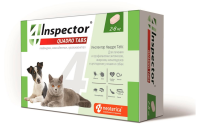 Inspector (Инспектор) Quadro Tabs таблетки от блох, клещей и глистов для кошек и собак весом от 2 до 8 кг, 4 таблетки