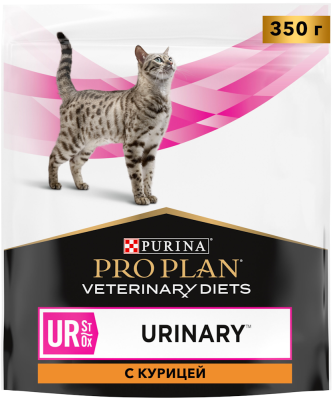 Pro Plan Veterinary Diets UR St/Ox сухой корм с курицей для кошек при болезни нижних отделов мочевыводящих путей — 350 г
