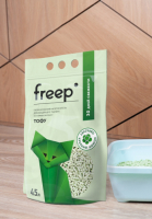 Freep (Фрип) Тофу «Зеленый чай» комкующийся наполнитель для кошачьего туалета