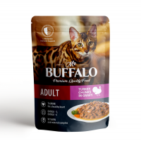 Mr.Buffalo (Мистер Баффало) Cat Sensitive Beef Adult влажный корм «Индейка» в соусе для взрослых кошек с чувствительным пищеварением, 85 г
