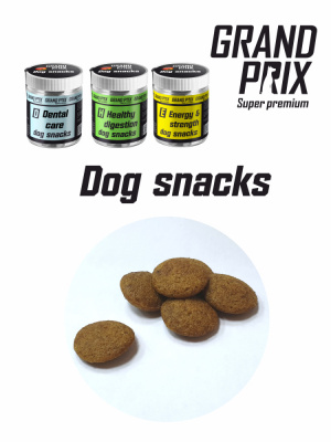 GRAND PRIX (Гранд Прикс) Dog Snacks Energy 6 Strength GP лакомство для энергии и силы собак всех пород, 150 г