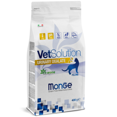 Monge VetSolution Cat Urinary Oxalate Adult лечебный сухой корм для кошек при заболеваниях мочеполовой системы, 400 г
