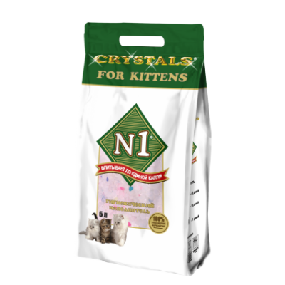 Купить наполнитель N1 (№1) Crystals For Kittens с бесплатной доставкой по Туле в зоомагазине — «Зоква-Вет»