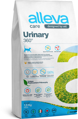 Alleva Care Cat Urinary 360° Adult лечебный сухой корм для взрослых кошек, 1,5 кг