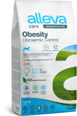 Alleva Care Cat Obesity Glycemic Control Adult лечебный сухой корм для взрослых кошек, 1,5 кг