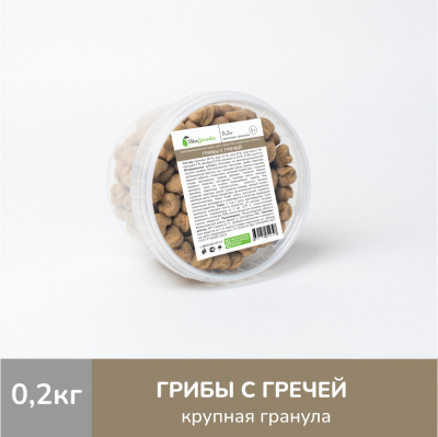  Vitagreenka (Витагринка) «Грибы с гречей» сухой корм для взрослых собак крупных пород, 200 г