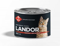 Landor Cat Veal Adult влажный корм с телятиной и шиповником для взрослых кошек
