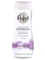 8in1 Perfect Coat (8в1 Совершенная шерсть) White Pearl Shampoo & Conditioner шампунь-кондиционер «Белый жемчуг» с ароматом кокоса для собак с белым окрасом, 473 мл