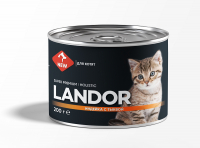 Landor Cat Turkey Kitten влажный корм с индейкой и тыквой для котят всех пород