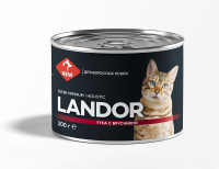 Landor Cat Duck Adult влажный корм с уткой и брусникой для взрослых кошек