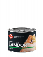 Landor Dog Rabbit Mini Adult влажный корм паштет с кроликом и шпинатом для взрослых собак мелких пород, 200 г