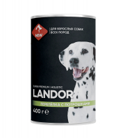 Landor Dog Quail Adult влажный корм паштет с перепелкой и потрошками для взрослых собак всех пород